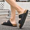Fashion Man Casual Leather Sandal for Men Beach Breathable Antiskid  Sandals Designer Flat Designer Shoes Comfy Slipper Original Summer