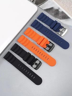 רצועת גומי פלואורו 24 מ"מ עבור Luminox XS3749 3789 3741 3745 לגברים רצועת סיליקון עמידה למים צמיד אביזרי שעון עם לוגו