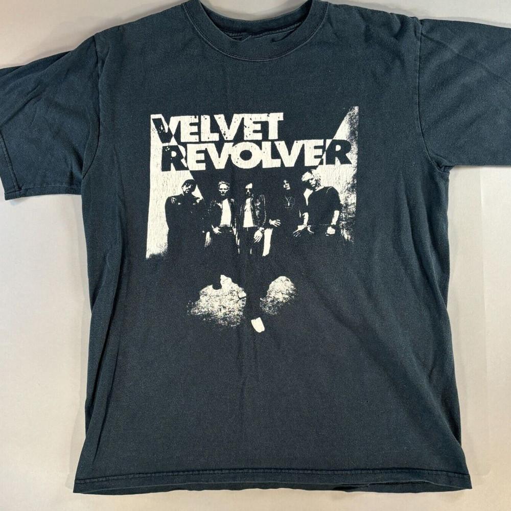 Футболка черная с коротким рукавом группы Velvet Revolver Все размеры JM1004 Унисекс футболка XXL