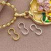 18K Gold-Plated Copper Three-Character Buckle Clasp for DIY Jewelry: Bracelet, Necklace, or Pendant End
