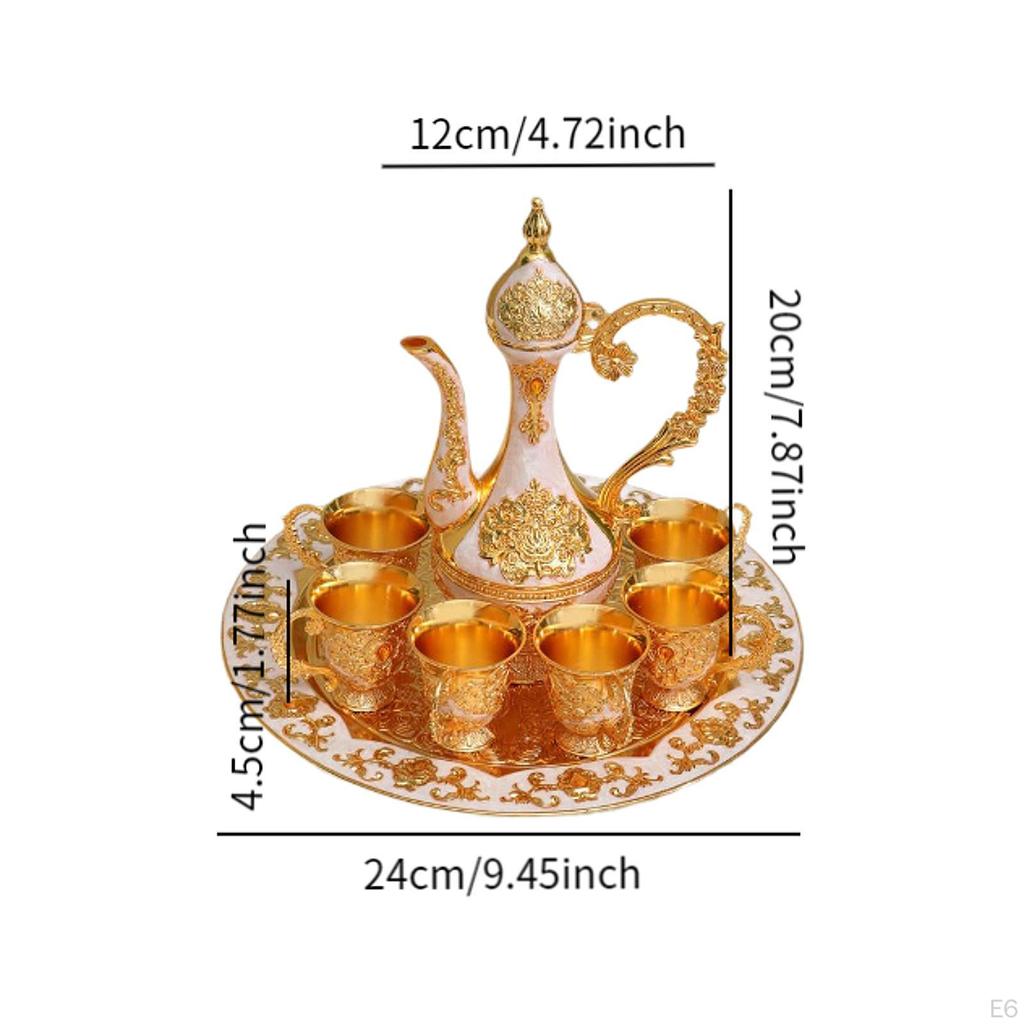 Turecký displej na čajovou konvici se sadou šálků kávy, pro domácí setkání