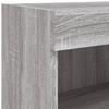 8 Piece Living Room Wall Unit with LED Lighting Grey Sonoma Wood Based Material