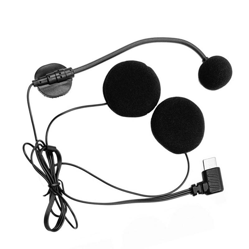 A28G-Type-C Earpiece Microphone Speaker For Motorcycle For Half-Mask Helmets