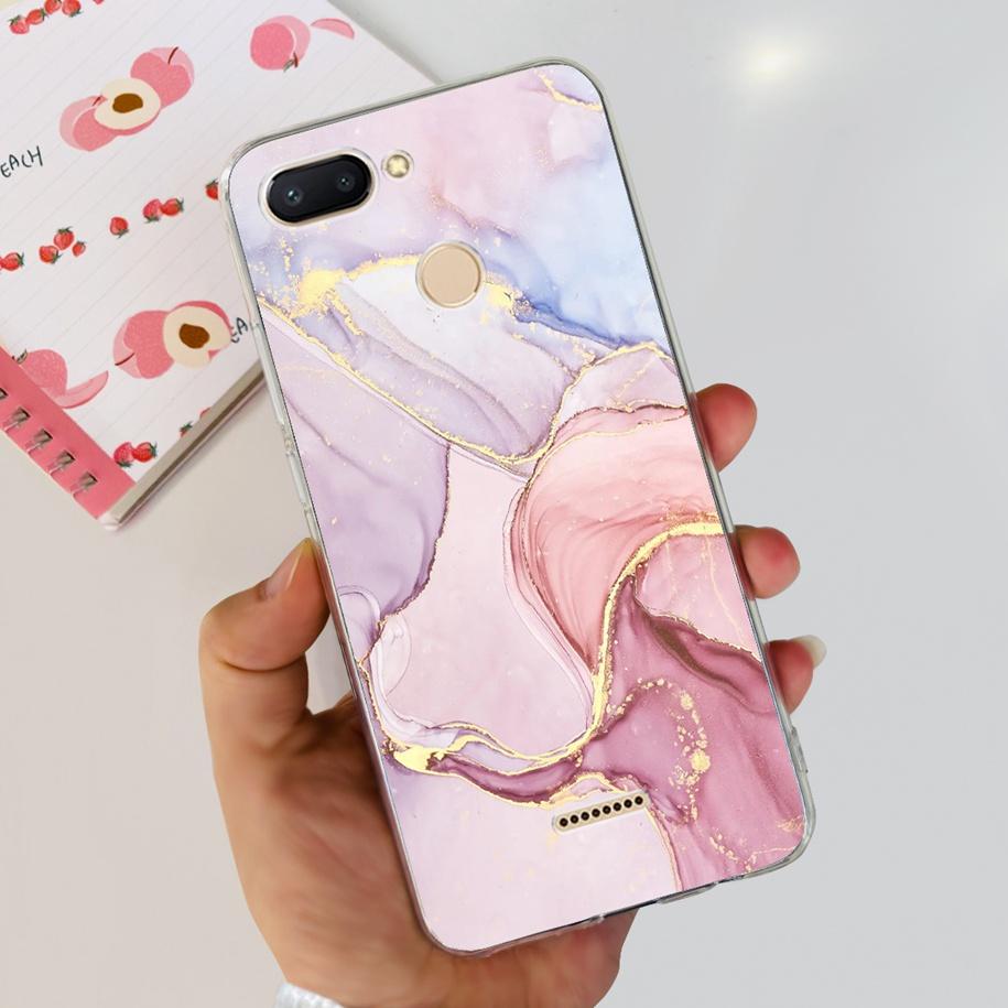 For Cover Xiaomi Redmi 6 Phone Case Fashion Marble Butterfly Soft Silicone Back Cover For Xiomi Redmi 6 6A Redmi6 Redmi6a Fundas