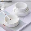 Elegant Ceramic Ashtray with Gold Trim for Hotels, Bars, Restaurants