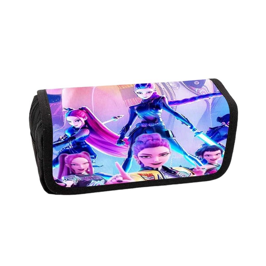 Pencil Case Pencil Case For Primary And Secondary School Students Water-Resistant Printed Cartoon Large Capacity Lid Pencil Case