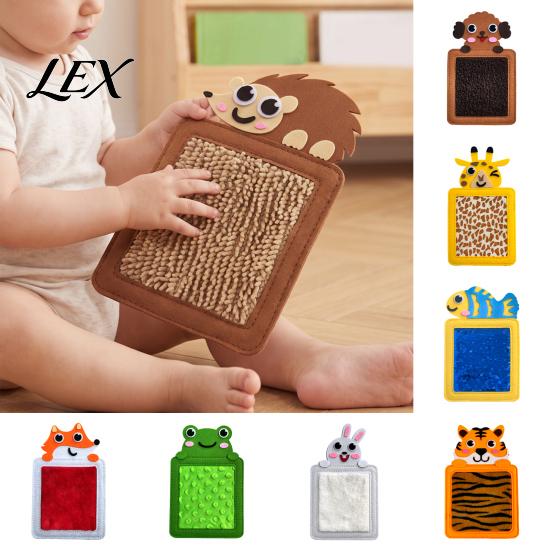 Textured Sensory Tile 1/8Pcs Kids Animal Theme Mat, Tactile Wall Panel Tile, Baby Touch Feel Mat And Activity for Preschool Playroom Classroom
