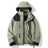 Men Women 3-in-1 Detachable Waterproof Windproof Hiking Jacket With Fleece Liner Winter Outdoor Activities