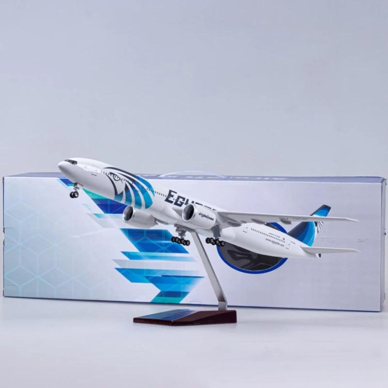Scale 1/157 B777 47CM Egypt Air Airlines Aircraft Model 777 Plane Model With Landing Geal Model Planes Home Decor Decoration
