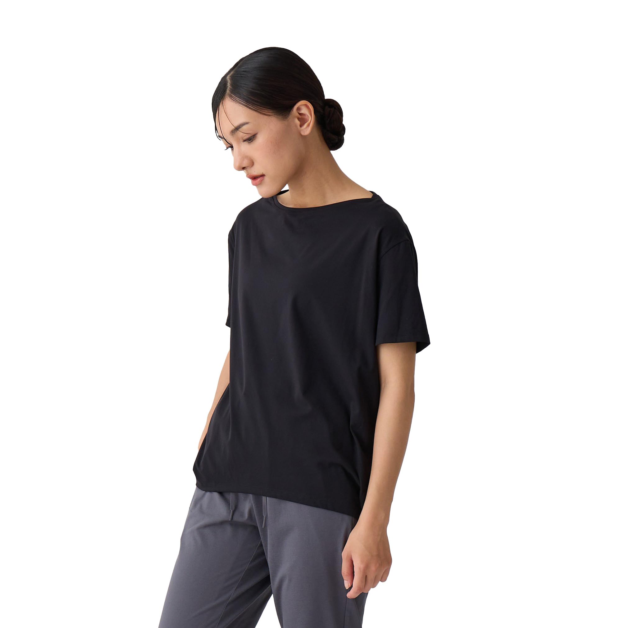 

ZEN WEAR Yoga Top for Ultimate Comfort and Ease of Short Sleeve for Gym and Long Women s Instructor-Supervised Movement. T-Shirt Sports, Wear, чёрный