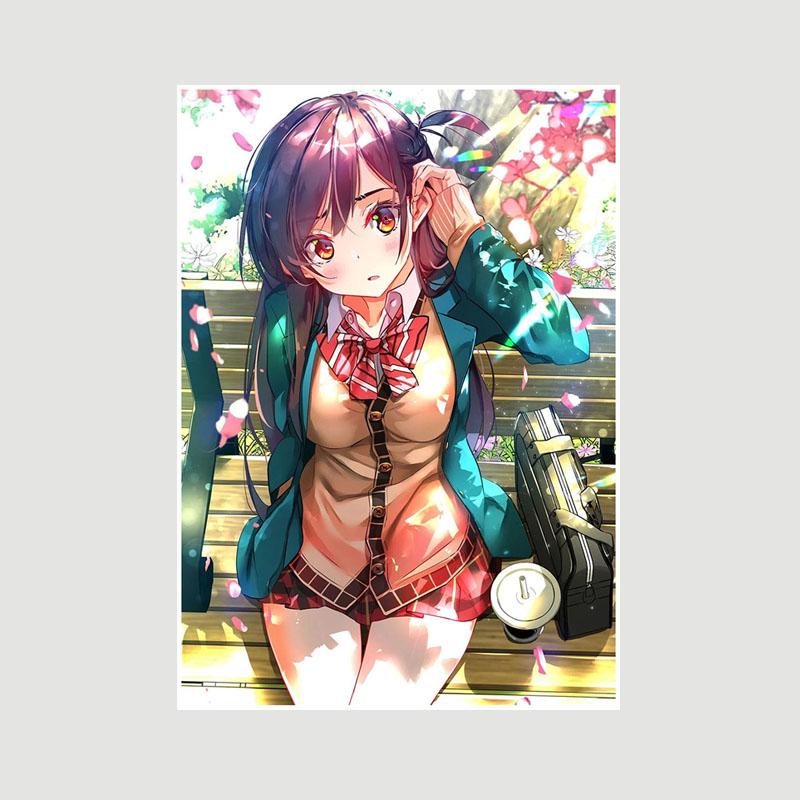 Home Decor Painting Sweet Little Loli Anime Girl Poster Cute Lolita Manga Figure White Paper Posters and Prints Bar Bedroom Decoration Mural