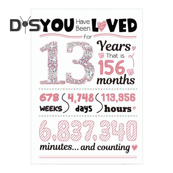 

Открытка на день рождения 10 13 15 17 18 20 30 35 40 50-летняя девочка Поздравительная открытка на день рождения Подарки на годовщину для дочери, племянницы B