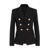 2020 Women's Slim Fit Solid Color Double-Breasted Blazer