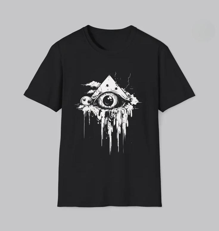 

HOT SALE The Cursed Evil Eye T-shirt Gothic Eccentric Core Fashion - Scary Gift Emo Gothic T Shirt Edgy Fashion Style Tees 4XL