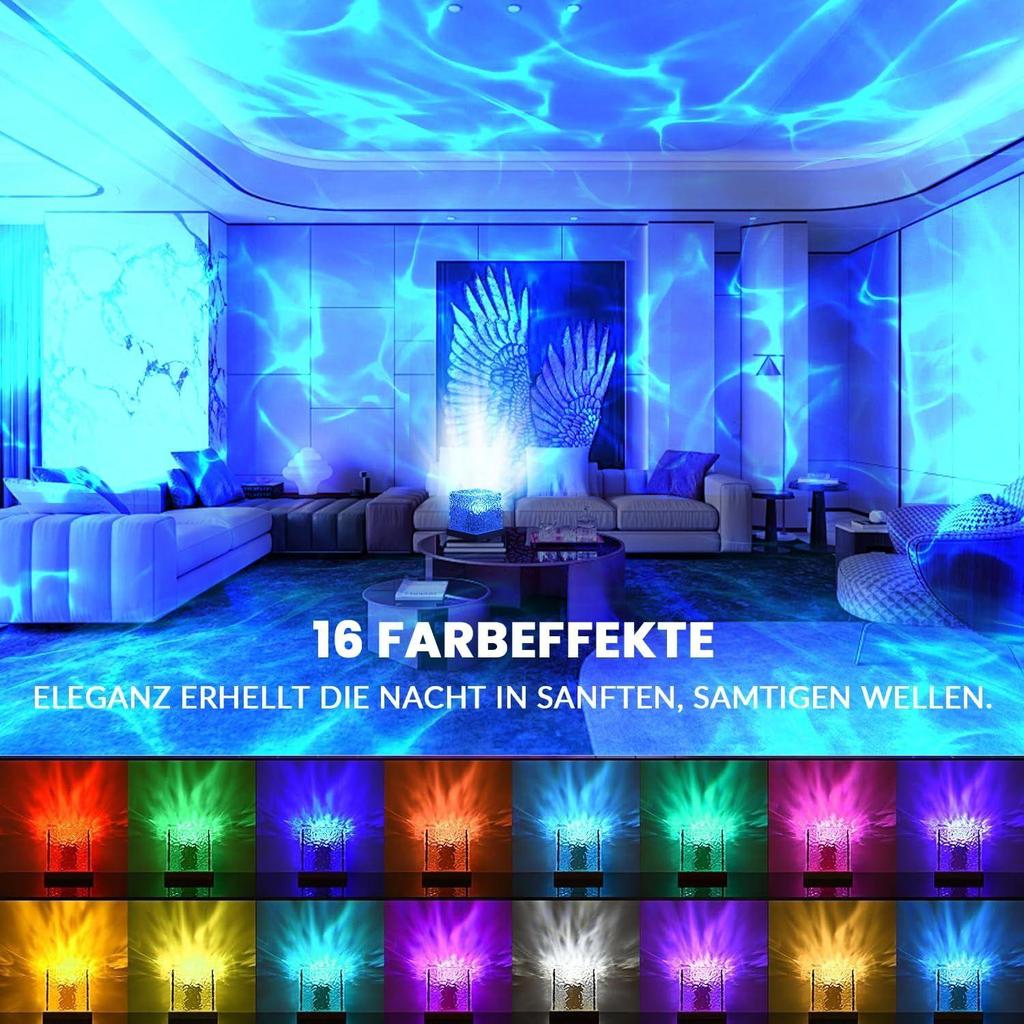 Ocean Wave Lamp Projector with Remote, 3D Water Ripple LED Night Light for Bedroom, Romantic Decor, Gift for Couples