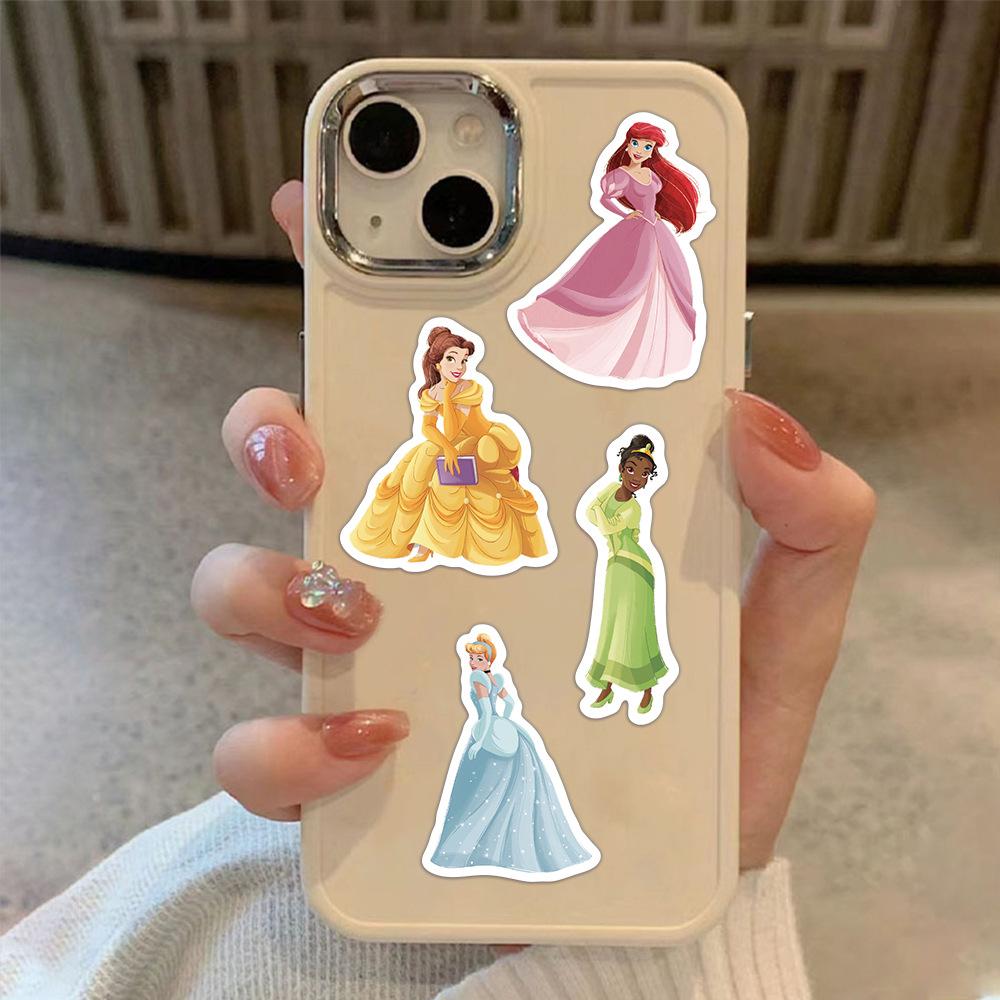 10/30/50pcs  Princess Graffiti Stickers Kawaii Belle Ariel Decals DIY Journal Notebook Diary Cute Cartoon Sticker
