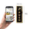Push–Pull Door Sign – Self‑Adhesive Acrylic (Black/Gold),  Ideal for Offices, Restaurants, Hotels, Homes (Verticle Golden)