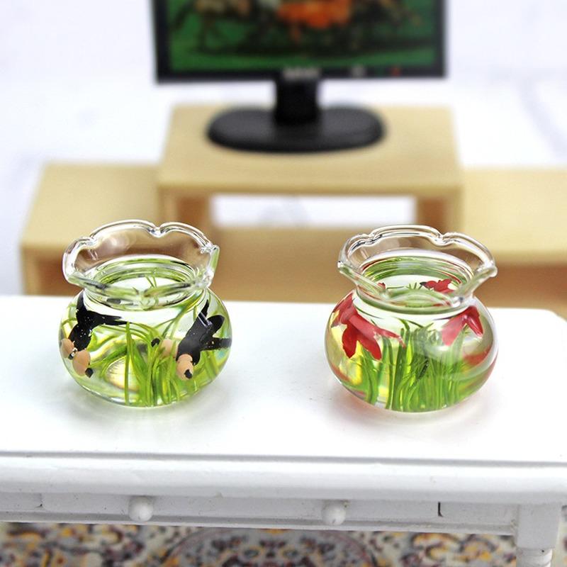 Miniature Dollhouse Accessories Mini Goldfish Doll House Miniatures Decorations