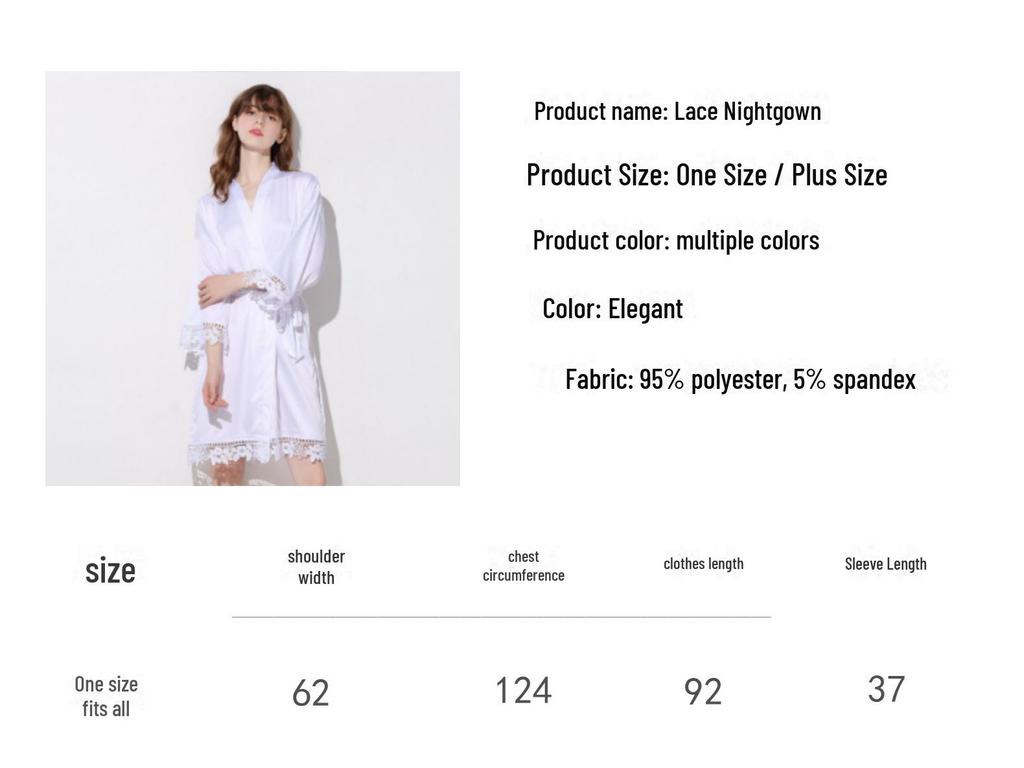 15 Koronkowych Szlafroków: Poranne, Ślubne i Druhen Satynowe Koszule Nocne z Matowym Wykończeniem