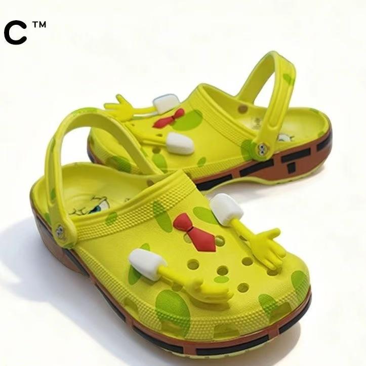

Crocs Класичні Дитяче Взуття Губка Боб Квадратні Штани Унісекс Капці 45-46(M11) зелений