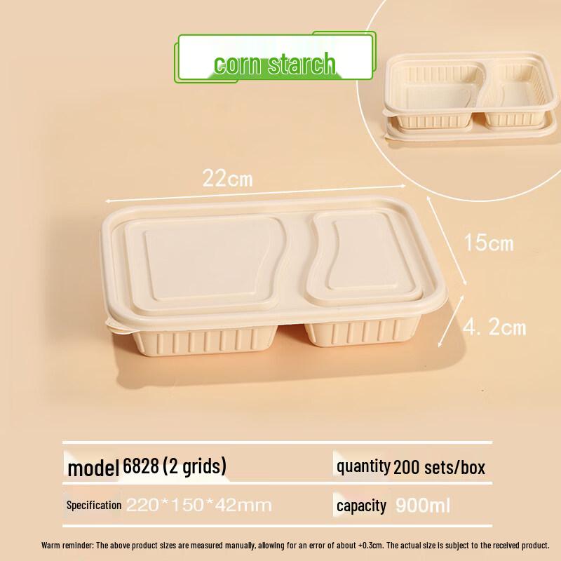 ZISIZ Biodegradable Corn Starch Food Container