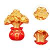 Mini Chinese Year Lucky Figurine Car Dashboard Decoration Handmade Good Luck Decor for Home