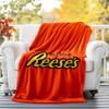 Reese‘S Peanut Flannel Blanket Soft All-Season Throw, Design for Camping, Car Travel, Hiking Sofa, Bed, Office Perfect Gift for Parties