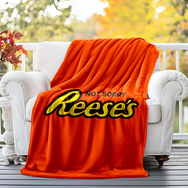 Reese‘S Peanut Flannel Blanket Soft All-Season Throw, Design for Camping, Car Travel, Hiking Sofa, Bed, Office Perfect Gift for Parties