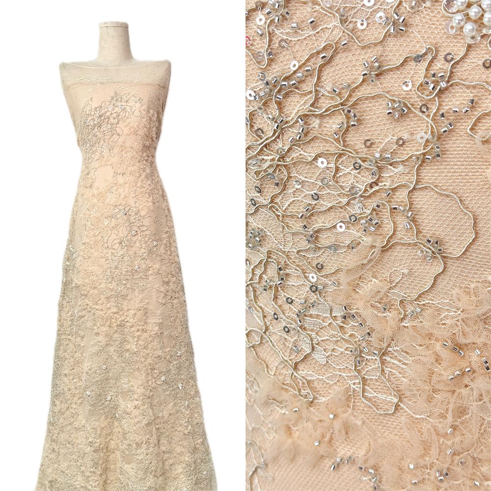 French Sequins Net 3d Lace Fabric 2026 High Quality African Lace Embroidered Nigerian Tulle Lace 5 Yards For Sewing Party Dress