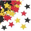 MECCANIXITY 200Pcs Star Confetti Glitter Confetti Table Confetti Decor for Party Wedding Festival Decorations,1.2x1.2Inch,Gold, Red, Black