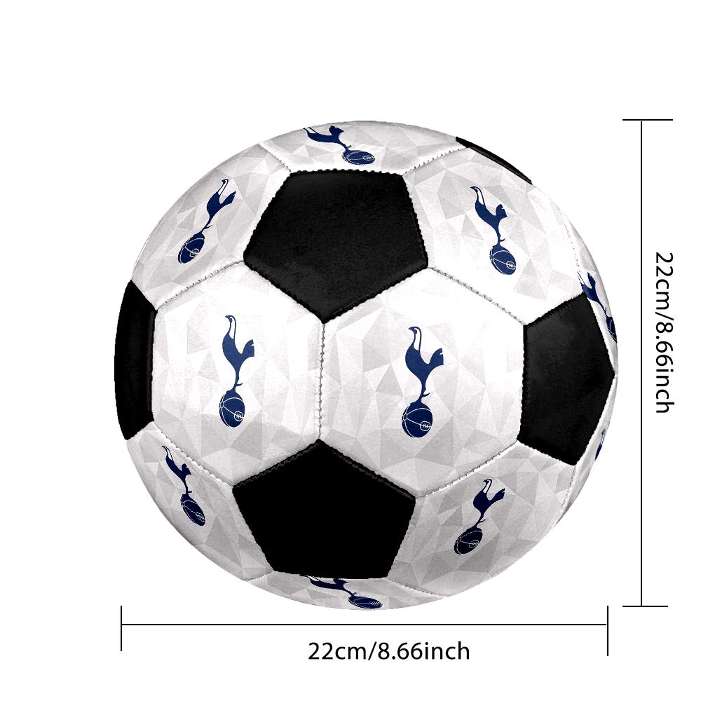 SIZE 5 Tottenham Hotspur Soccer Ball Colorful All Ages Machine Stitched PVC Competition Ready Durable High-Bounce