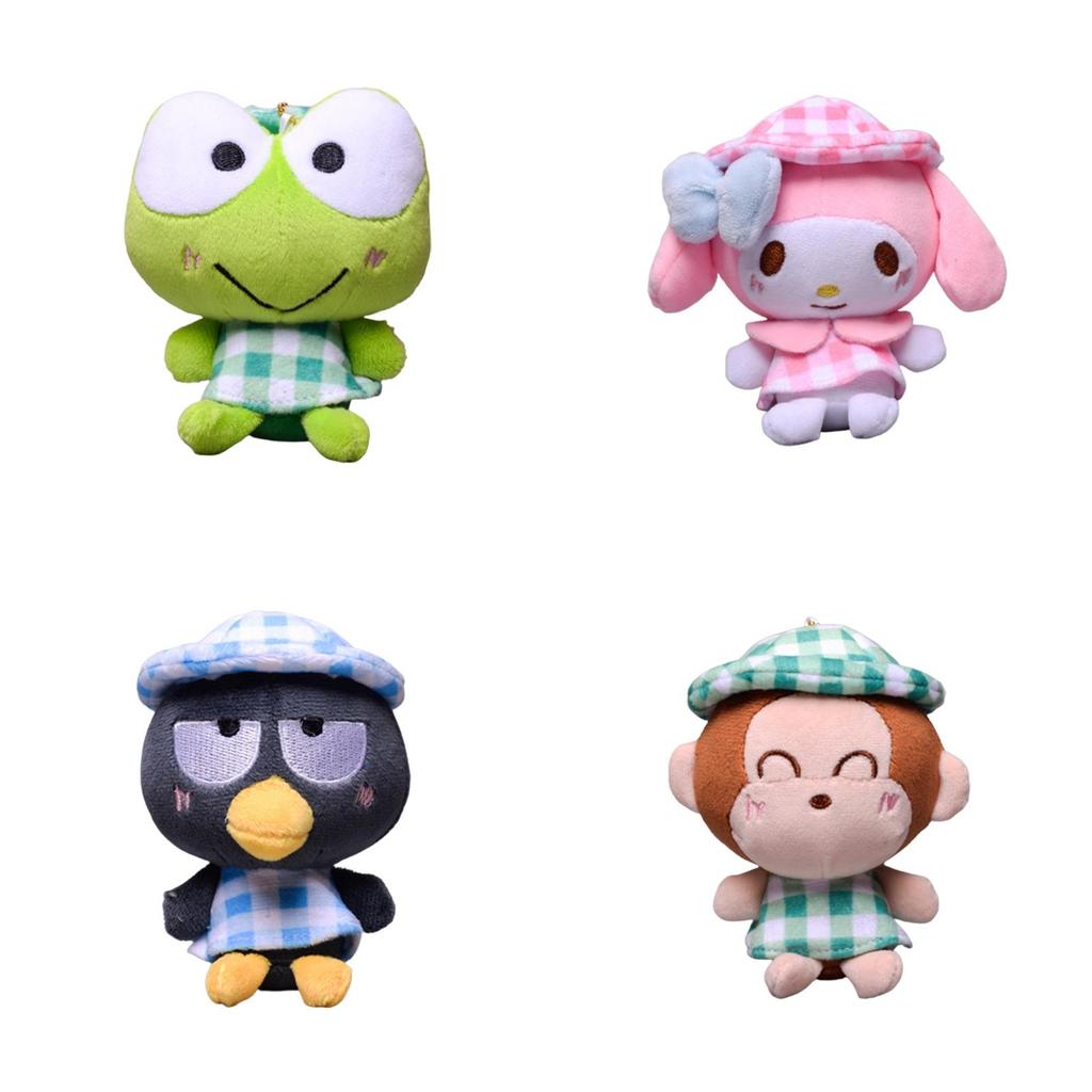 Cute Sanrios Kuromi Melody Cinnamoroll Plush Doll Pendant For Bag And Keychain Decoration
