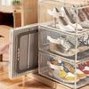 Contemporary Rectangle Shoe Organizer Box, Non-Waterproof, Multipurpose Storage with Steel Frame Support