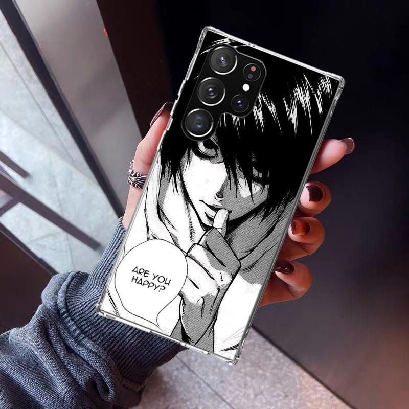 

N-Note D-Death L Lawliet Phone Case For Samsung Galaxy S26 S25 Edge S24 S23 Ultra S22 Plus S21 S20 FE Soft TPU Back Cover Funda Samsung S21 Ultra