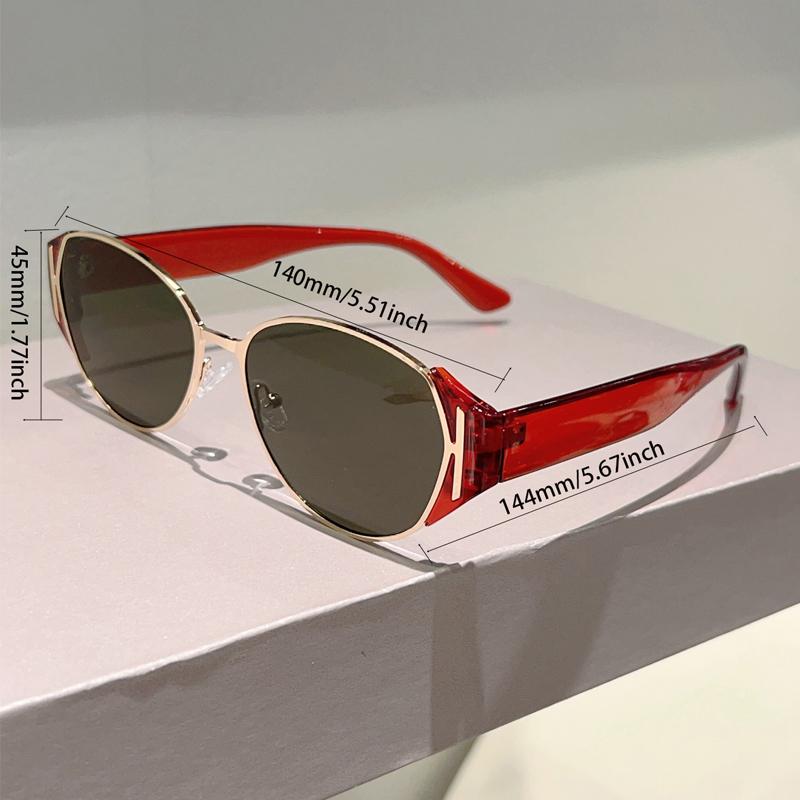 Vintage Oval Sunglasses Womne  New in Outdoor Decorative Shades Trendy Luxury Brand Design Anti-UV Casual Sun Glasses