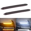 2Pcs Car LED Daytime Running Lights Waterproof Sequential Lamp Flow Turn Signal Light  Amber Turn White Lamp