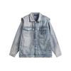 American Retro Washed Denim Jacket Men'S And Women'S Trendy Brand Niche Shoulder Padded Design Versatile Couple Jacket