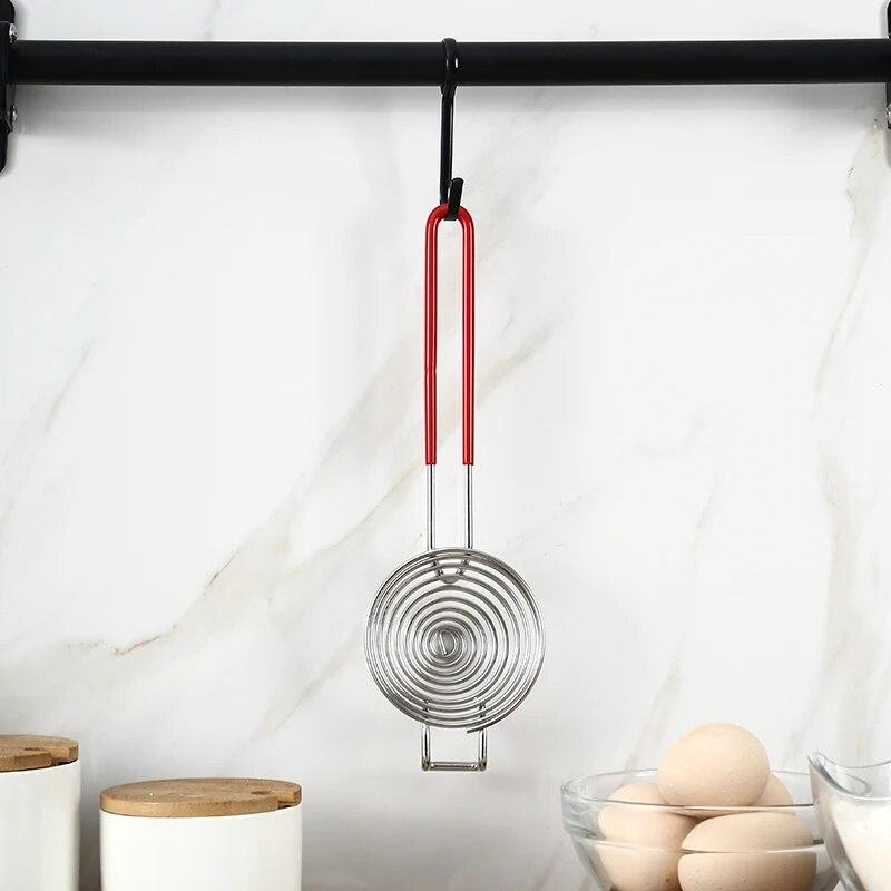 1 Pcs Spiral Stainless Steel Egg White Separator Portable Egg Yolk Divider With Long Handle Kitchen Tool