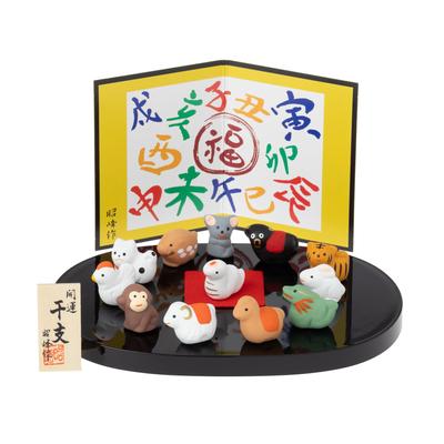 Seto Togeisha 2025 Zodiac Figurine Compact Snake Snake New Year Decoration Good Luck Bean Zodiac Decoration Akihogama 165