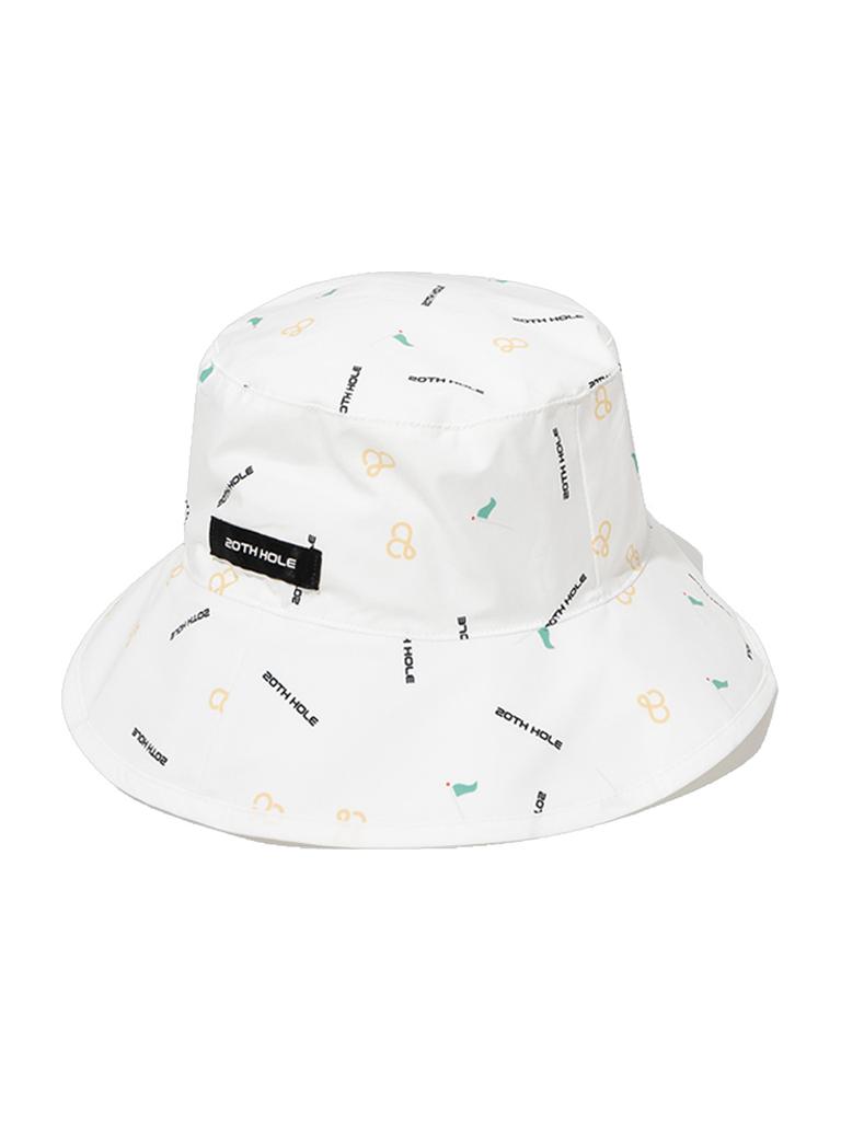 20TH HOLE 20 Symbol Logo Reversible Bucket Hat [White]