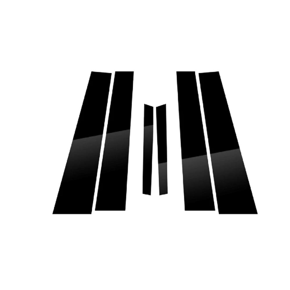 

6 шт. Накладка на окно автомобиля для Mercedes Benz ML W164 350 450 500 550 2006~2011 BC Наклейка на столбы колонны Аксессуары чёрный