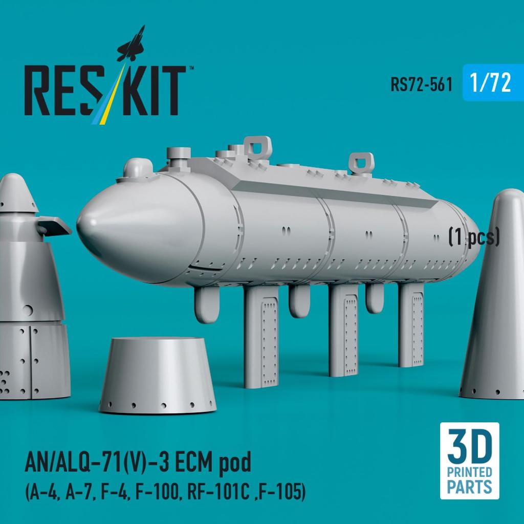 Reskit Radio Jammer Plastic Model Kit Parts 1/72 AN/ALQ-71(V)-3 (1 piece) RSK72-0561 (Airplane)