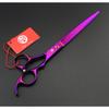 Purple Dragon 8 inch 3 in 1 Professional Pet Grooming Thinning Scissors - Upward Curved Shears and Dog Hair Cutting Scissor - Perfect for Pet Groomer