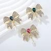 Vintage Light Luxury Rhinestone Bow Brooches Women Clothing Coat Jewelry Accessries Gifts
