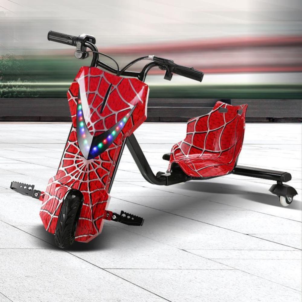 Electric kart children can sit adult students three-wheeled Internet celebrity drift car retractable timing