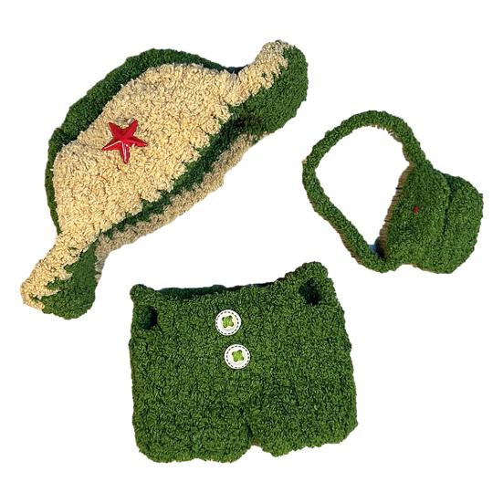 

Одежда для кукол для кукол 17 см Легко надевать Идеальная посадка Кукольный комбинезон со шляпой Наряд для быстрой смены Набор одежды для мини-кукол C