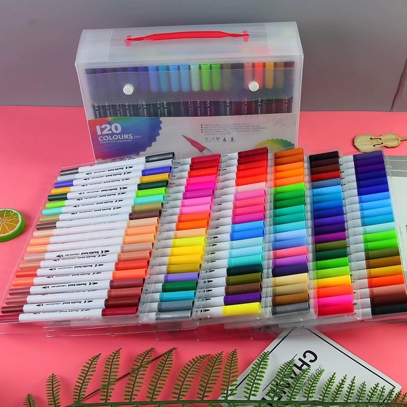 Watercolor Pens - 12-color, 24-color, 36-color Water-soluble Soft-head Pens, Children's Doodling and Painting Art Double-head Watercolor Pens