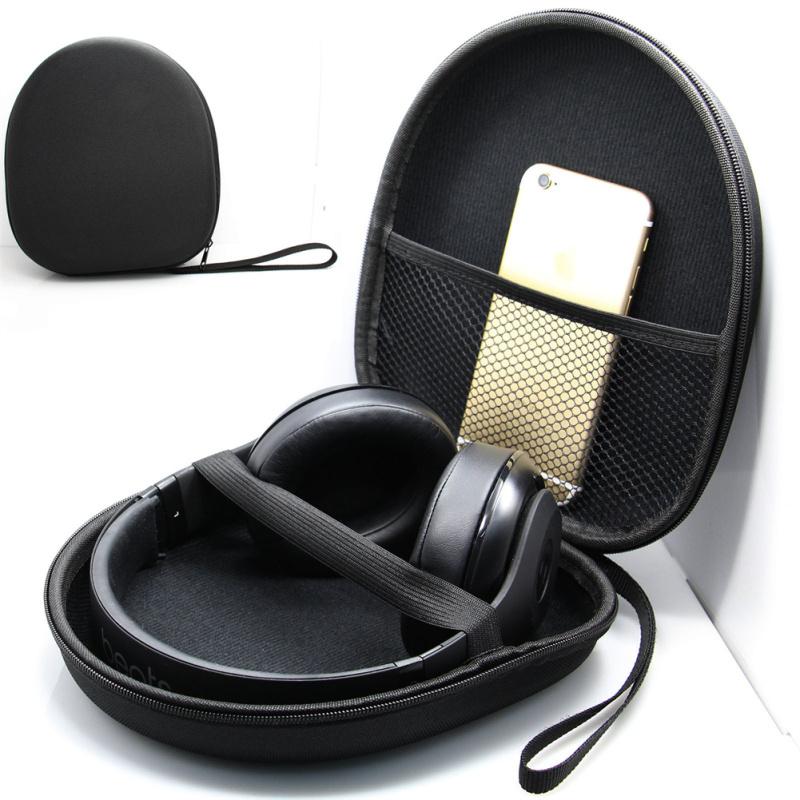 

Portable Hard Shell Headphone Organizer Bag Waterproof Travel Zipper Pouch Box For Earbuds Cable чорний