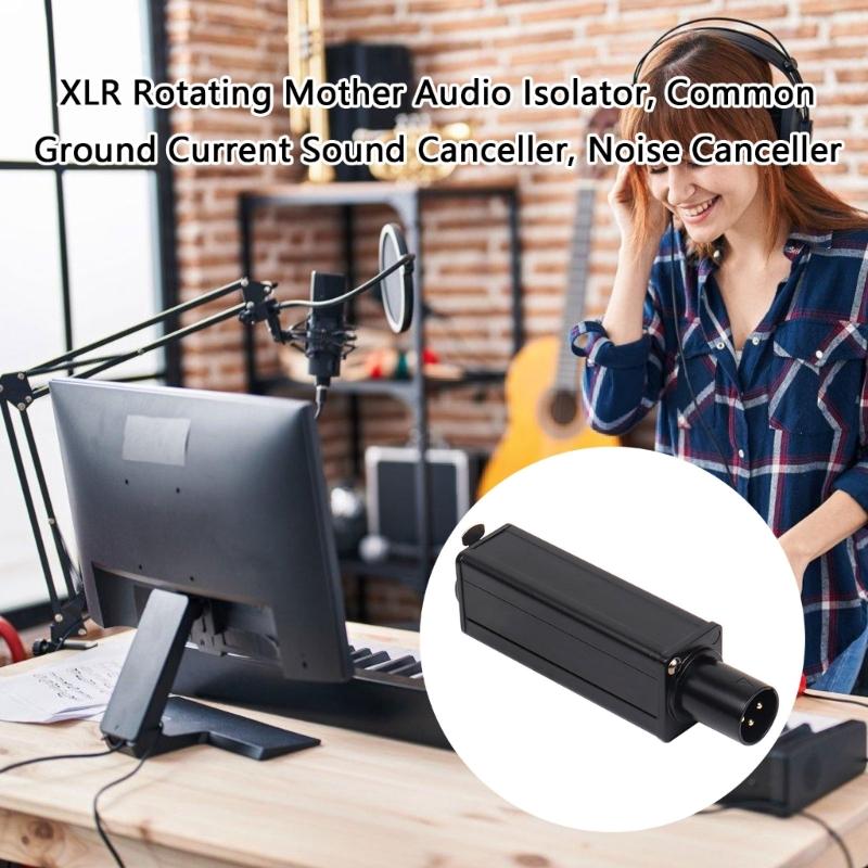 Metal 3Pin Auditory Ground Looping Isolator Hum Eliminate to Reduce Noise in Studio and Live Setting