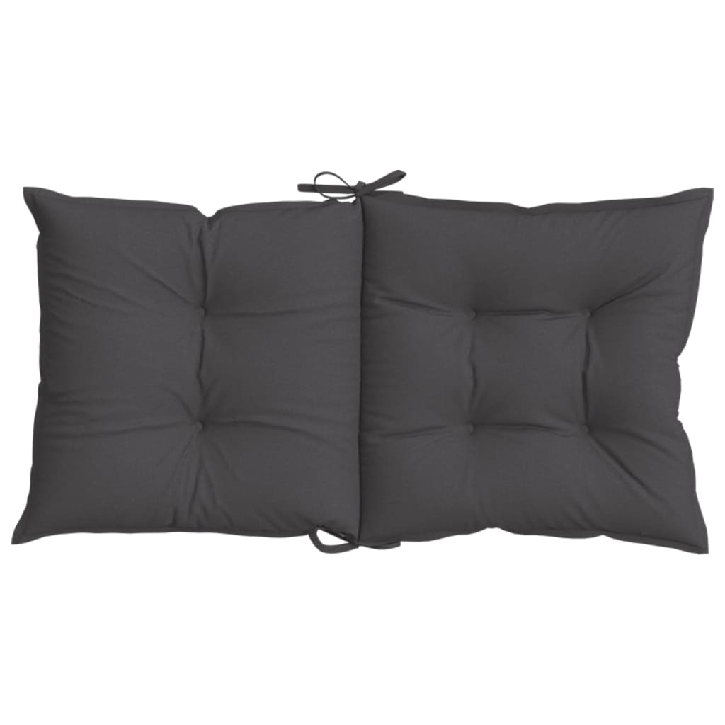 Low Back Chair Cushions 2 Pcs Melange Anthracite 100 X 50 X 7 Cm Fabric